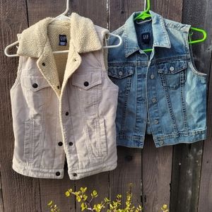 Corduroy & Jean Gap Vests